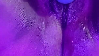 Pounding My Pussy with Big Dildo Stimulating My Big Clit