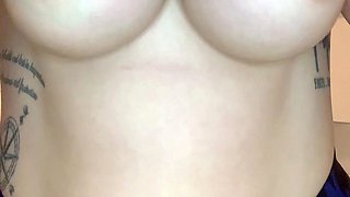 Great Big Boobs On Masturbating Redhead