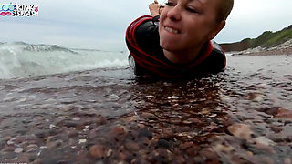 Hogtied in a Wetsuit - Rope Bondage Escape Challenge on the Beach