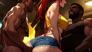 Redheaded Nerd Misty Gets BBC'd In A Mosh Pit