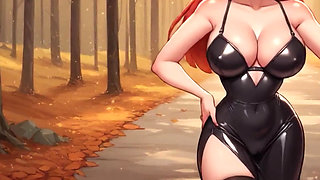 Sexy Big Tits Bouncing and Teasing! Latex Outfits Try on