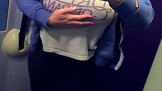 Masturbating on the train at full speed