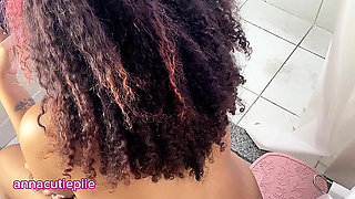 Naked Toilet Fart Explosion in the Morning Chubby Ebony