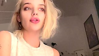 Blonde teen Sierras first erotic masturbation video