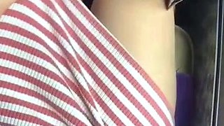 two sisters being sensual on the bus for the camera 84412582