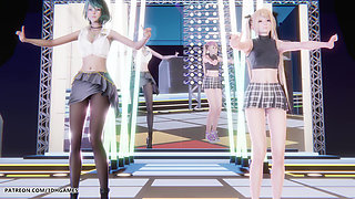 [mmd] Sunlight Marie Rose Tamaki Sexy Striptease Doa Hentai Uncensored 4K 60fps