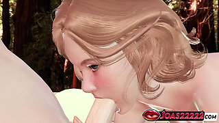 Rule34 Redhead Moira Pool 3D Hentai - Handjob Big Dick, Sloppy Blowjob, Titfuck Cumshot in Uncensored Animation
