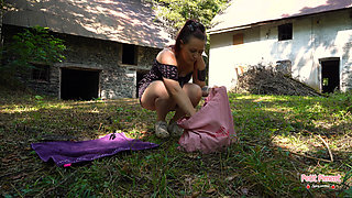 I Masturbate in Front of an Abandoned Farm!