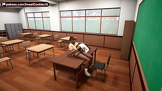 Student Works Off His Grade on Teacher - Oral & Cum