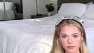 Marley Wynn Maid Pleases Her Cunt With Transparent Dildo