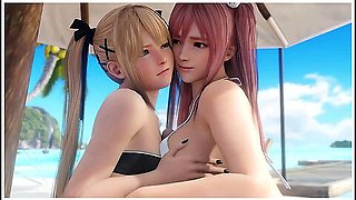 Honoka And Marie Rose Enjoying The Beach