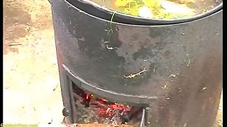 Busty hairy granny gets rough outdoor fuck from young toyboy