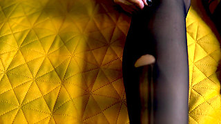 Alexa Creed Is Tearing off Her Nylon Pantyhose! Watch Her Destroy Her Nylons and Get Teased by the View!