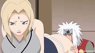 Anime Hentai: Tsunade & Jiraiya XXX Parody - Rough Sex with Naruto's MILF and Big-Titted Companion
