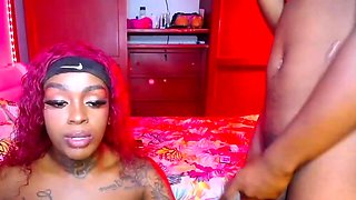 Ebony Babe Sucks BBCs Live Part 1