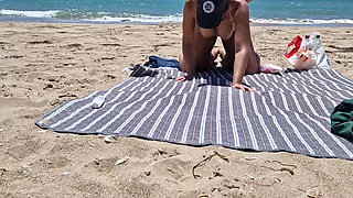 Young Girl Gets Fucked on the Beach by a Stranger Fucking From Behind