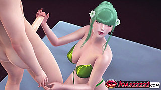 Big Tits Goddess Rhea in 3D Animation - Rule34 Hentai with Handjob for Big Dick Service, Mouth Fucking with Big Ass in Bikini