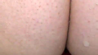 Horny Husband Caught Wife Washing Her Hair in the Bathroom so He Fucked Her From Behind