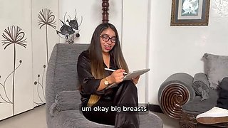 Verito Aguas Therapist Fucks DanyelMast Rough with Big Tits Out and Messy Blowjob