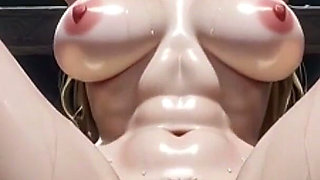 Giantess in Rope Bondage - Beautiful Tight Pussy Worshipped by Tiny Men