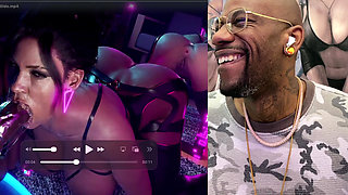 Panam Deepthroating the Fuck Out of a Hard BBC Dildo with Her Ass Exposed, Huge Ass Slut Fucked by a BBC