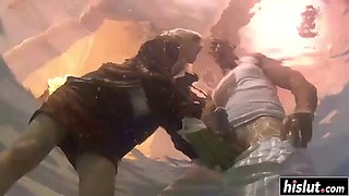 pool dick sucking with hot lena cova