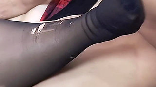 -dc- Naughty College Girl Have a Bad Grades, Her Teacher Ripped Her Stocking as a Punishment - Minokiiko