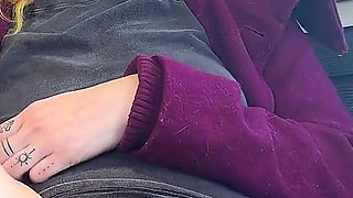 Hairy Pussy Smoking on Front Porch