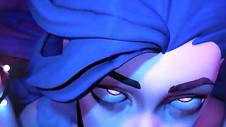 Creamy Facefuck with Blue Haired Girl!