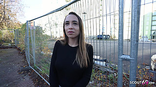 GERMAN SCOUT - Petite Latina Teen Priscila Belini with perfect Tits Pick Up for Casting Fuck