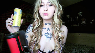 Sexy Alternative Blonde Burping