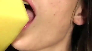 Gorgeous Brunette Uses Her Golden Piss to Clean Her Car with