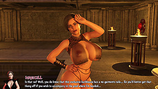 Krecill's Bathhouse Gets Conquered - Conan Tit-Fucks Her Massive Boobs, Then Pounds Her Big Ass Hard