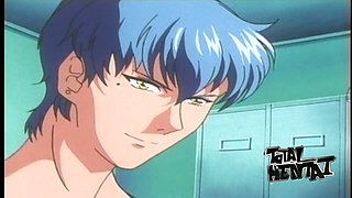 Attractive big breasted hentai lady gets caught and teased after the party