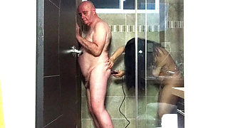 SURPRISE IN THE SHOWER WITH ADAMANDEVE AND LUPO