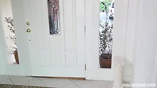 Latina stepsis practices oral with her stepbro POV