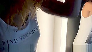 Cute teen 18+ Mia Bandini masturbating In public Dressing Room!