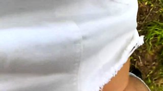 Guy Spots Peeing Girl and Has Hardcore Public Sex with Her