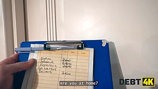 Debt4k. real russian escort was punished in anal and cunt after blowing in her room and having a debt