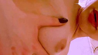 Amateur young teen solo masturbation on her livingroom