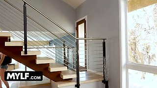 Mylf - big tittied cougar gets her mature snatch plowed by her friends daughter with rope on toy