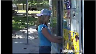 Sweet Little April Lollipop Pussy Outdoor