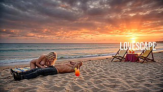 Blonde Sucks Cock on the Beach (ai)