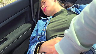 Fucking Beautiful Brunette in Exchange for Taking Her in My Car Hot Delicious Feet