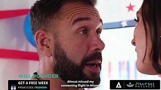 NURU MASSAGE - Katrina Colt Oils Up For Husbands Return Leading To Hardcore Nuru Fuck