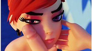Car Toon In Vicky Gives A Bj On The Floor