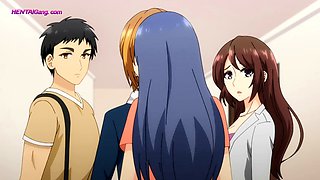 Anime MILF gets on all fours and begs for deep pounding