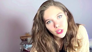 Busty amateur GF webcam solo