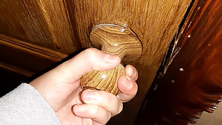 I caught a stranger masturbating on the toilet in a public restroom and we came at the same time