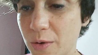 Big boobs milf masturbates with her dildo